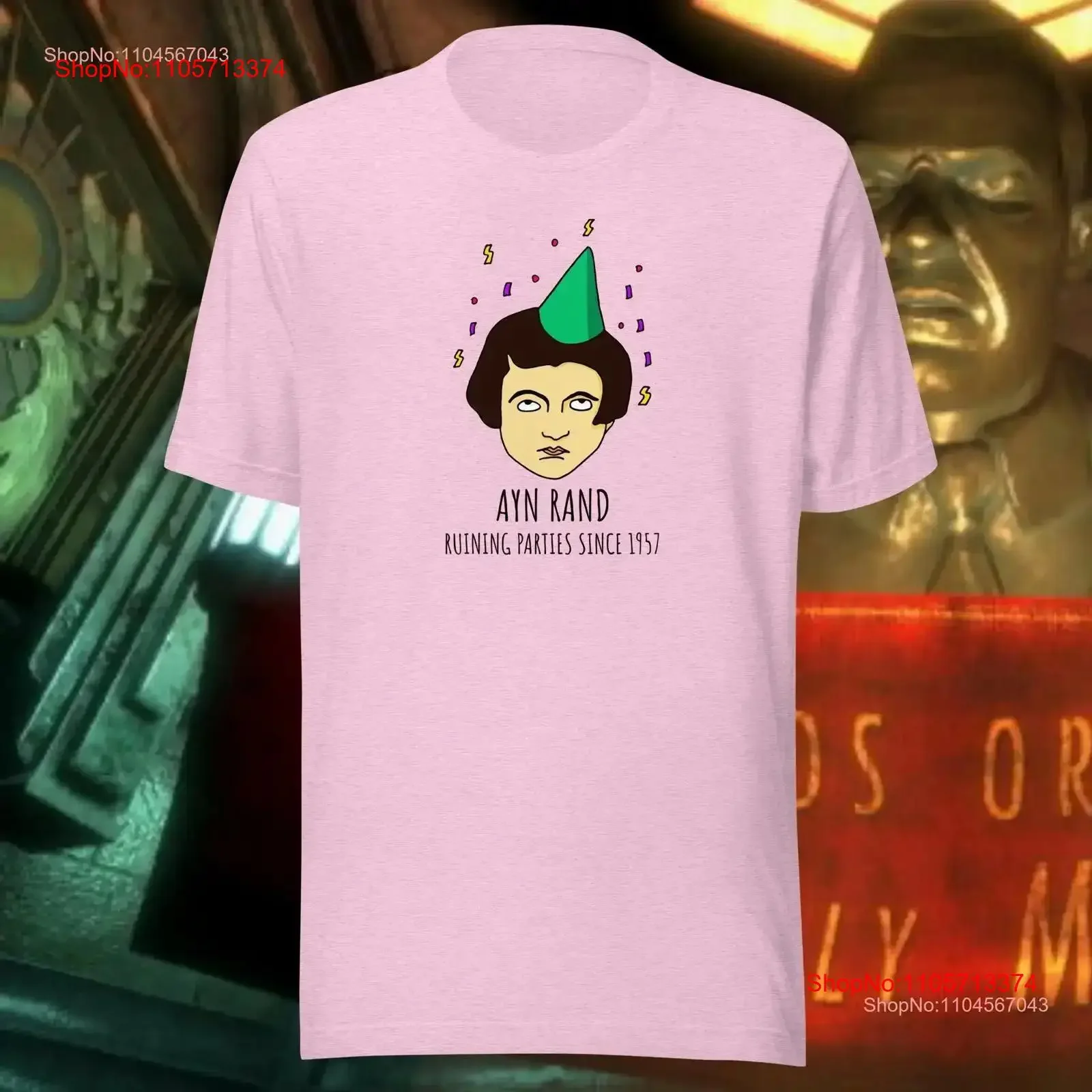Ayn Rand Meme Bioshock Atlas Shrugged John Galt T Shirt vintage Washed streetwear Comfortable Stylish Casual designer clothes