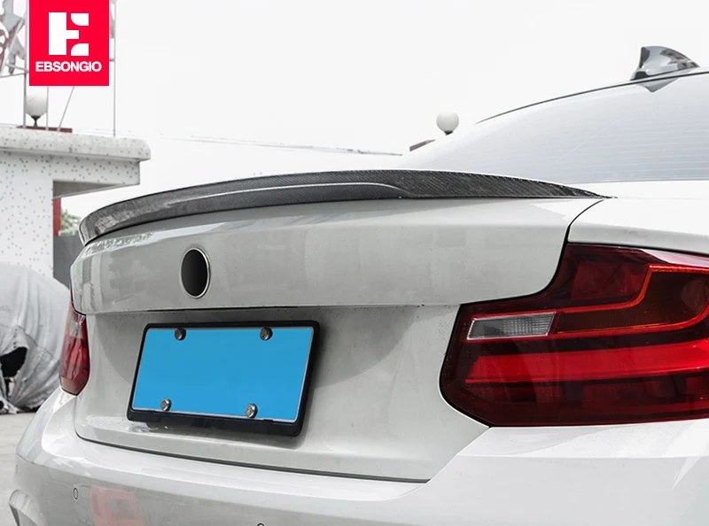 P Style For BMW F22 2014 - 2020 Spoiler Carbon Fiber Spoiler 2 Series F22 Coupe & F87 M2 220i M235i 228i Carbon Spoiler Lips