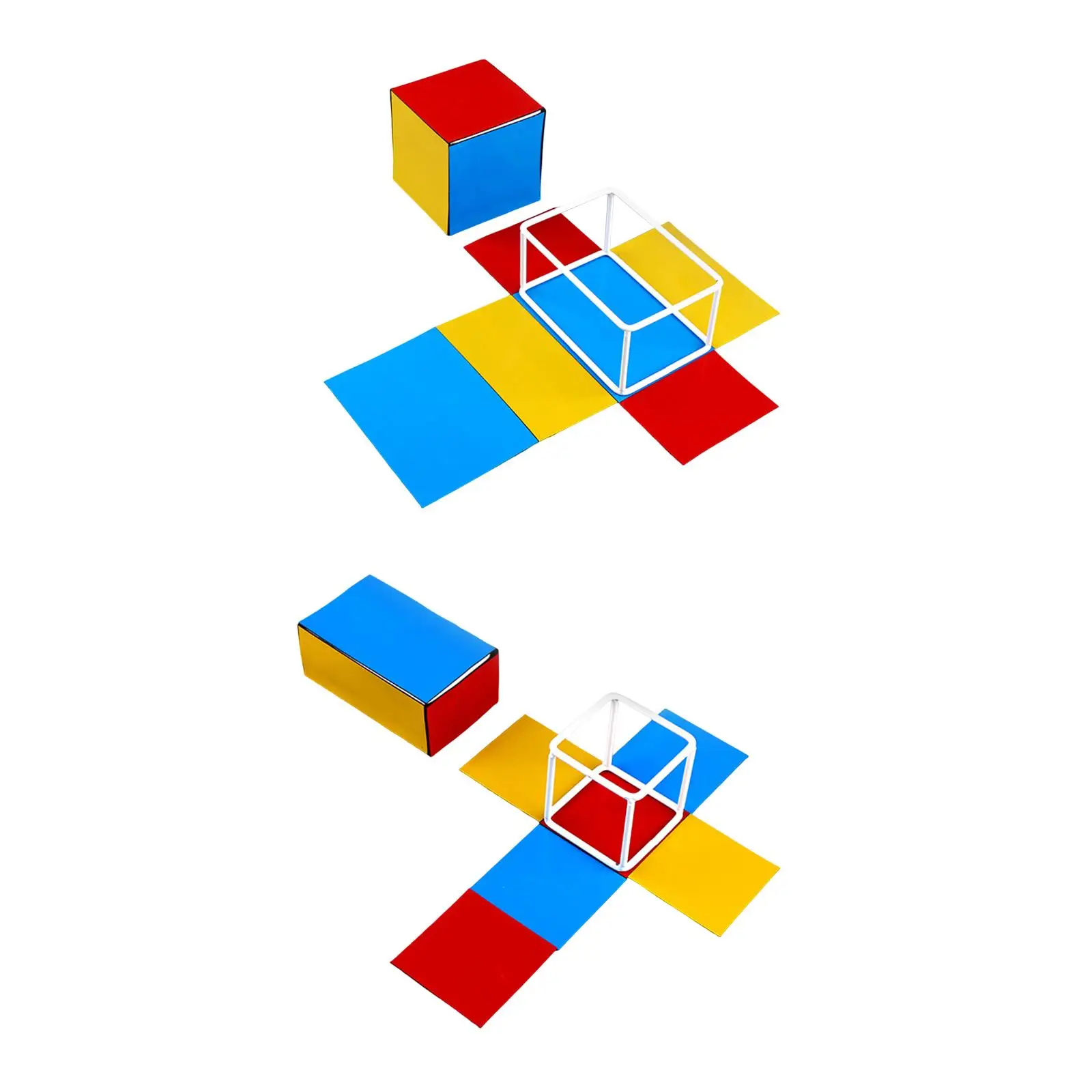 2Pcs Geometric Shapes Math Toy Learning Tool Math Teacher Supplies for Elementary Student Home Classroom School Supplies