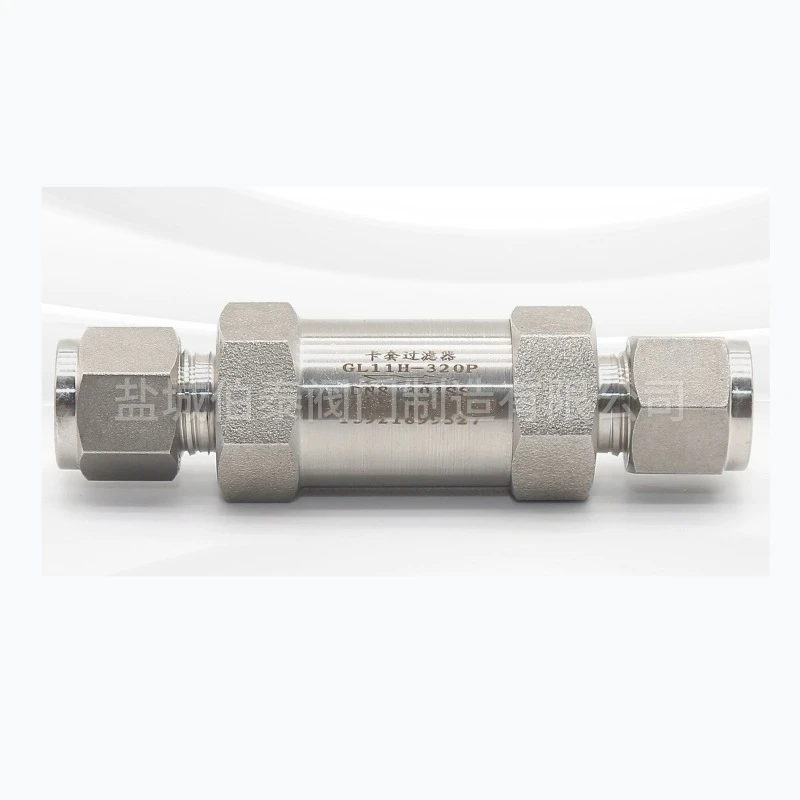 304/316 Stainless Steel Cartridge Filter Gas Ammonia Hydrogen Nitrogen GLQ91H Through High Pressure Filter Valve