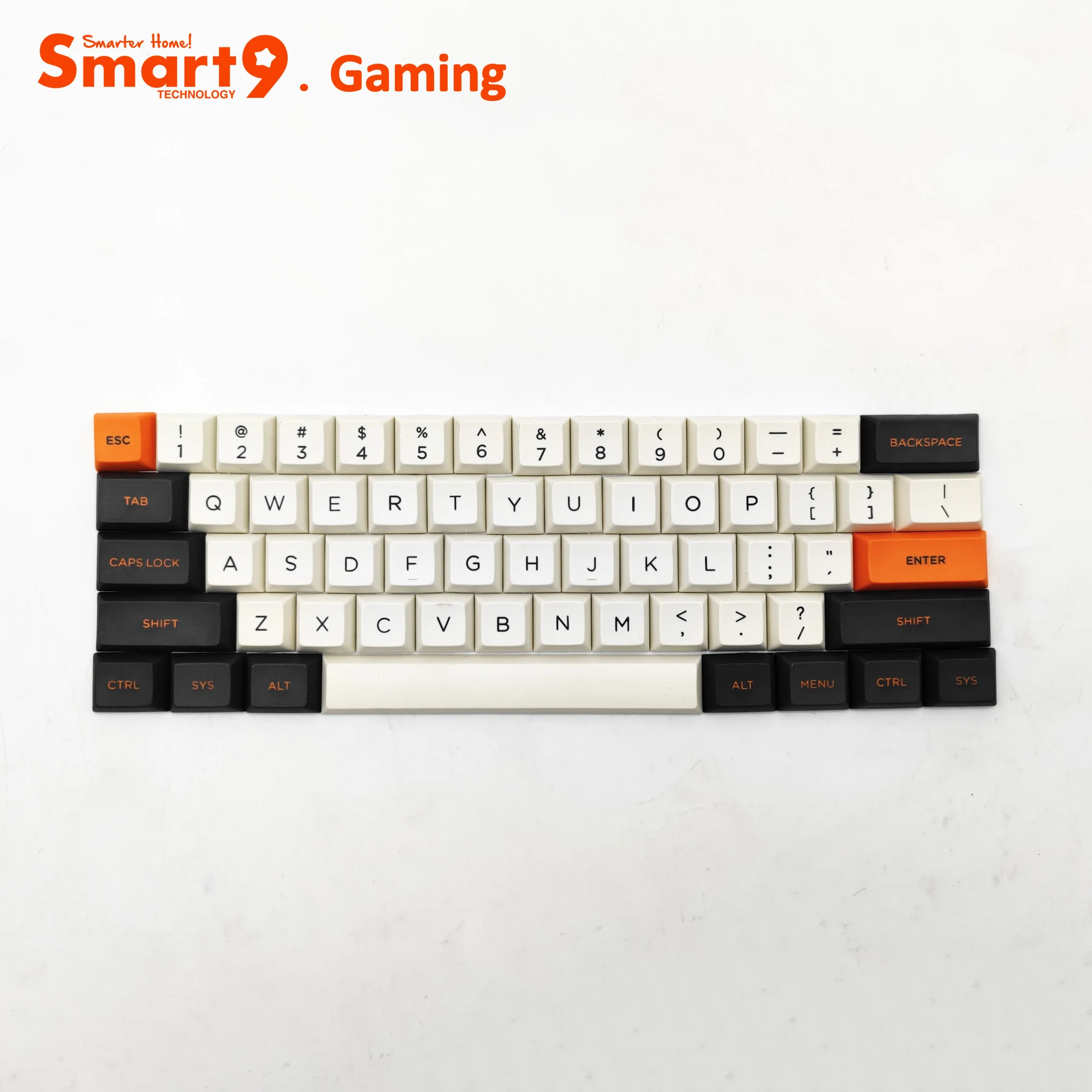 Smart9 DSA Keycaps PBT Double Shot Carbon Colorway For Cherry Gateron Kailh Switch Gaming Mechanical Keyboard