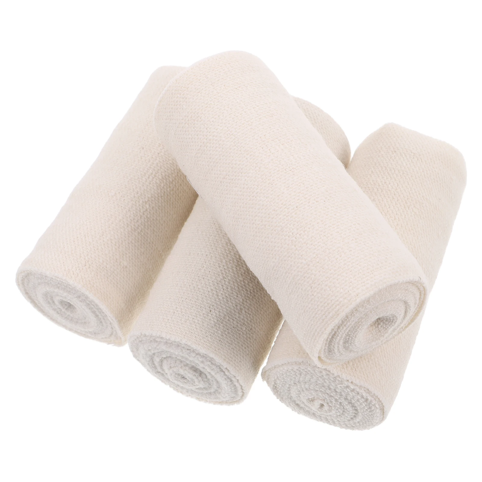 

4 Rolls Sports Compression Bandage Cotton Support Wrap Elastic Athletic Bandage For Knee Elbow Protection Adjustable Stretchable