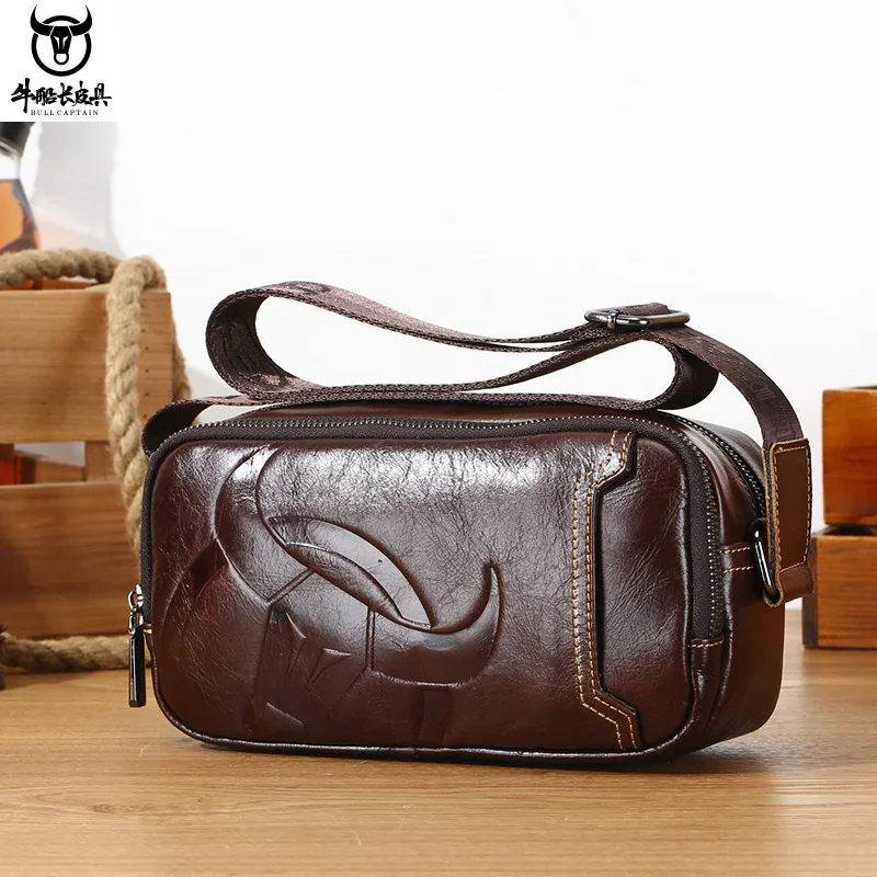 

Men's leather business casual single shoulder crossbody bag multi-functional cross shoulder small purse