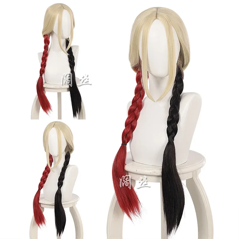 Disfraz de Cosplay de película Empire Birds of Prey Quinn, peluca de Harley 2, coletas con estilo, trenza de pelo, disfraz de dama, Halloween, 2021