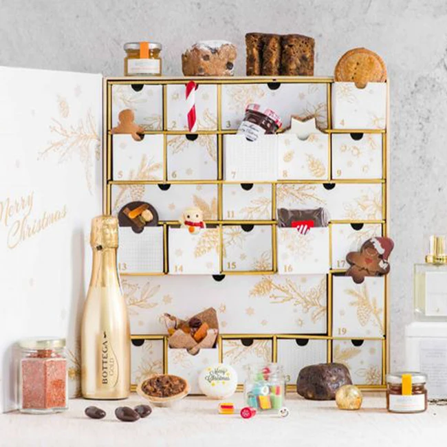 Customized queryBest-Selling 25-Day Countdown Kraft Calendar Box Foil Specifications Custom Christmas Advent Gift Surprise Makeu