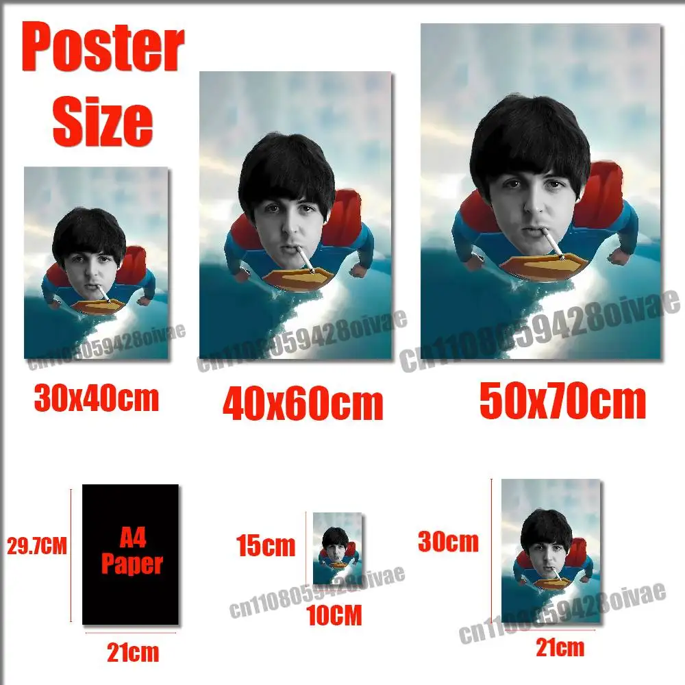P-Paul M-McCartneyS Poster Wall Murals For Offices 50x70cm Self-adhesive Decoration Sticker Playbill Cover