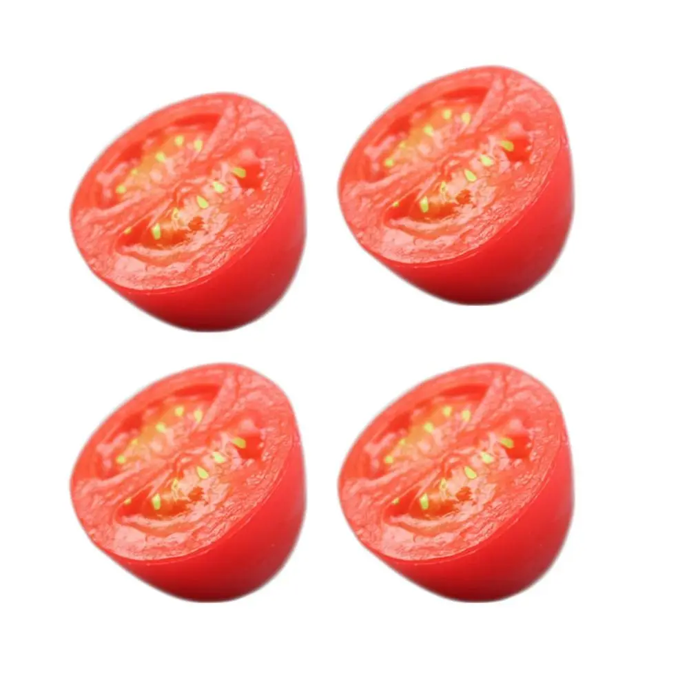 

4PCS Vegetable Artificial Cherry Tomato Food Model Decorative Props Fake Tomato Lifelike Funny Simulation Fruit Home Decor