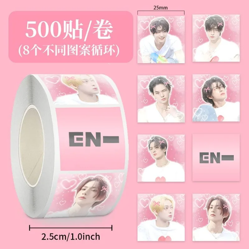 

50pcs/Roll ENHYPEN Kpop Peripheral Sticker JUNGWON JAY JAKE SUNGHOON SUNOO NI-KI DIY Scrapbooking Gift