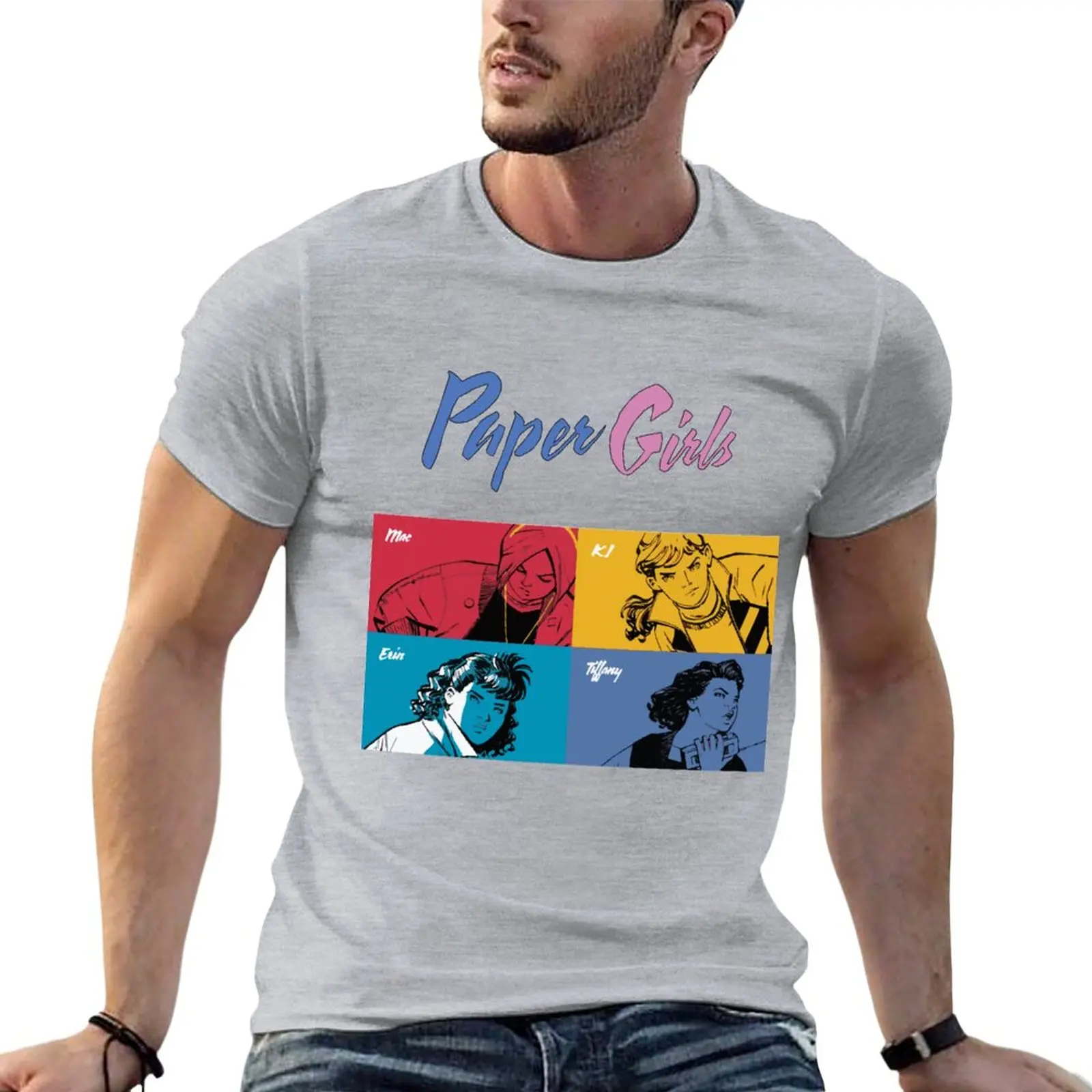 Paper Girls Erin Mac KJ Tiffany retro vintage 80s Stickers Sticker girl T-Shirt Blouse mens vintage t shirts