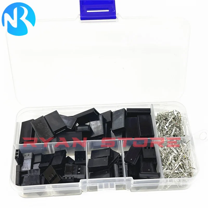 

310PCS/Box 2.54mm Dupont 3Pin Wire Jumper Pin Header Connector Housing Kit Male Crimp Pins+Female Pin Connector Terminal Pitch