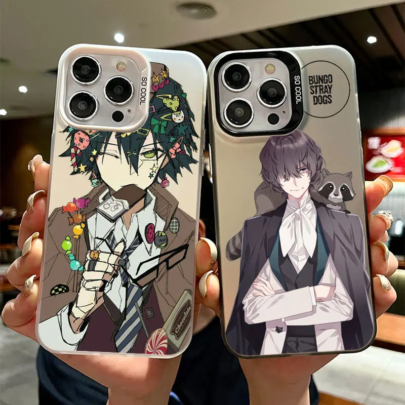 Bungo Stray Dogs Fashion For Apple iPhone 15 14 13 12 11 XS XR X Pro Max Plus Soft Colorful Silver Phone Case