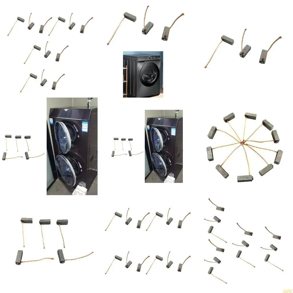 A0NC سهلة التثبيت فرش الكربون لمحركات 24 فولت مقاومة ارتداء عالية والاستقرار الحراري لإصلاح الأجهزة المنزلية #1