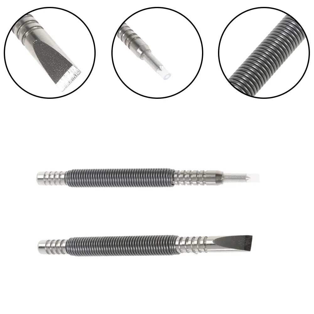 2pcs Spring Tool Hammerless Nail Set Center Holes Punch Spring Loaded Marking Woodwork Drill Bit Door Hinge Pin Remover Tools