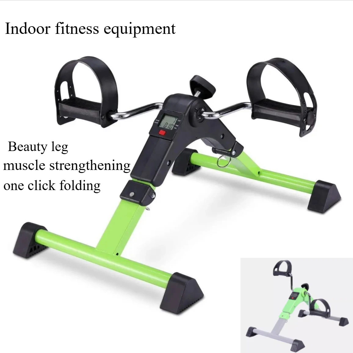 Bicicleta estática de rehabilitación de fitness para interiores, entrenador de piernas de doble uso para manos y pies, máquina plegable de belleza para fortalecimiento de músculos de piernas
