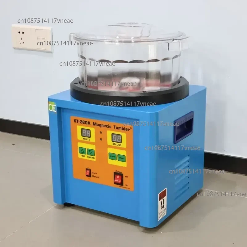 

KT-280A Magnetic Grinding Polishing Machine Electromagnetic Induction Drive Batch Processing Jewelry Finishing Metal