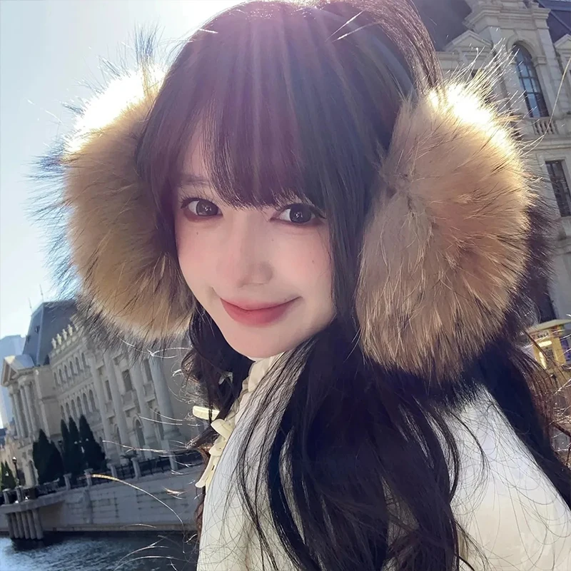 Y2K Plush Ear Muffs Earplugs Cold Proof Woman Ear Cover Protection Korean Cute Fur Earmuffs Warm Thicken Wind-proof Earmuffs