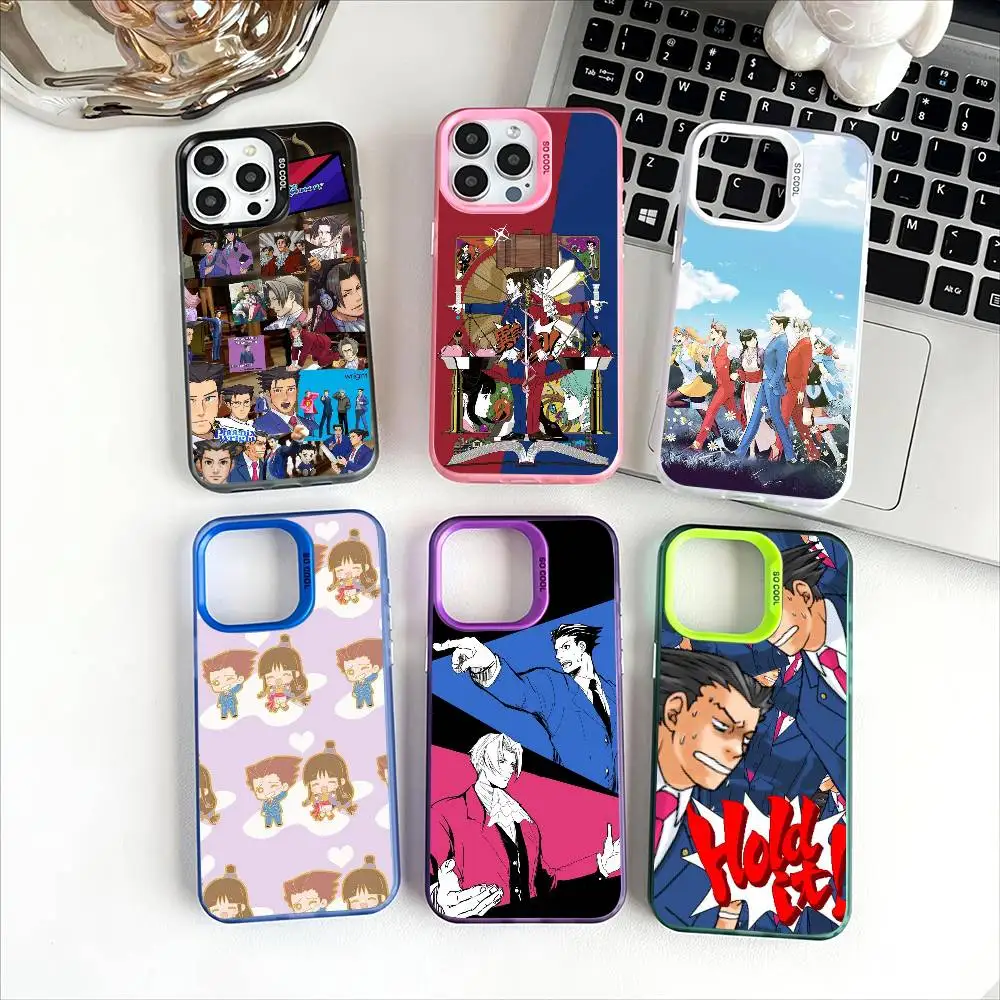 

Anime A-Ace Attorney Phone Case Unique Holographic Rainbow iPhone 11-16 Pro Max TPU Case. Slim Fit, Shockproof, Skin-friendly Co