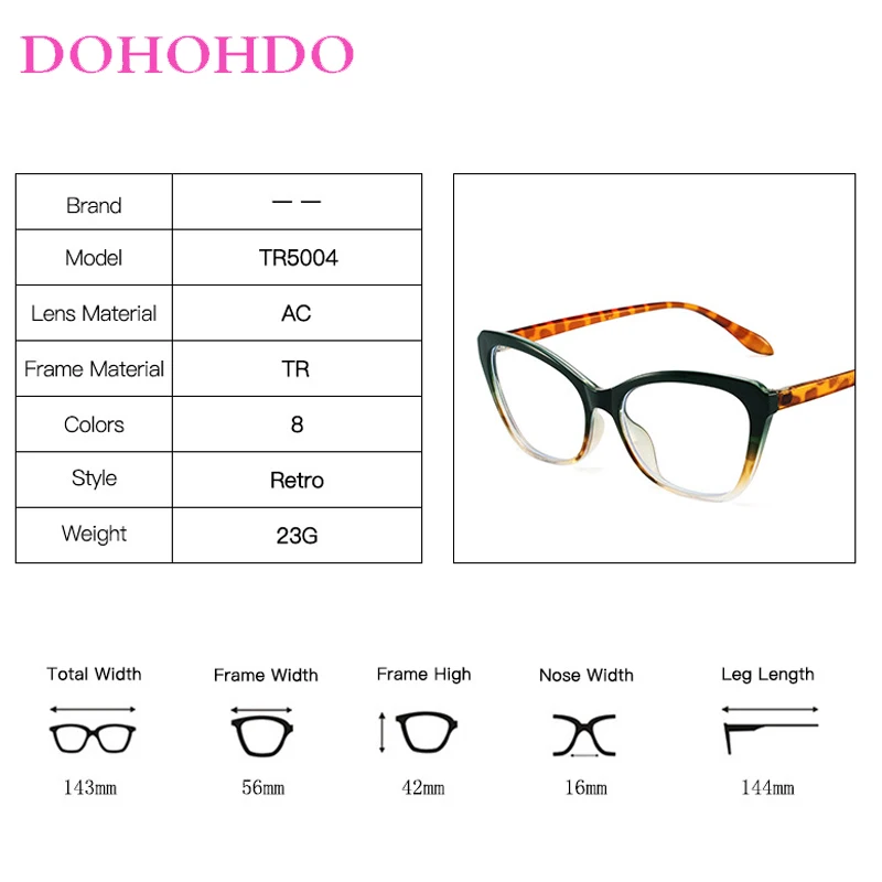 الكلاسيكية TR90 القط العين مكافحة نظارات الضوء الأزرق امرأة الرجال موضة جديدة فاخرة العلامة التجارية تصميم القراءة حماية العين النظارات البصرية #5