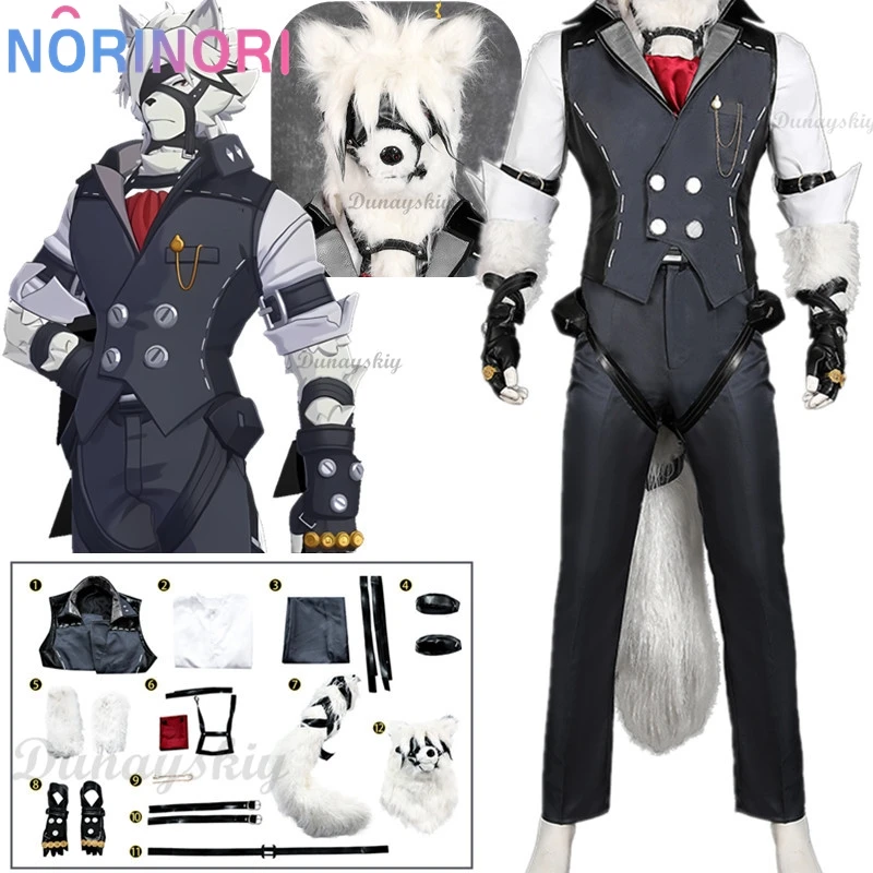 Spiel Zenless Zone Null von Lycaon Cosplay Kostüm Mode Kampf Uniformen Aktivität Party Rollenspiel Kleidung Kopf bedeckung