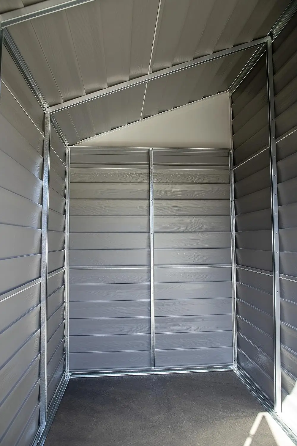 Compact Galvanized Steel Storage Shed with Pent Roof, 4' x 10', Customized