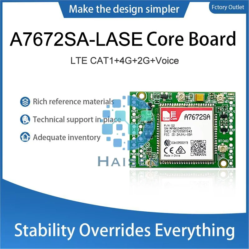 HAISEN SIMCOM A7672SA-LASE Core Board A7672SA-LASE Development Board LTE CAT1+4G+2G+Voice A7672