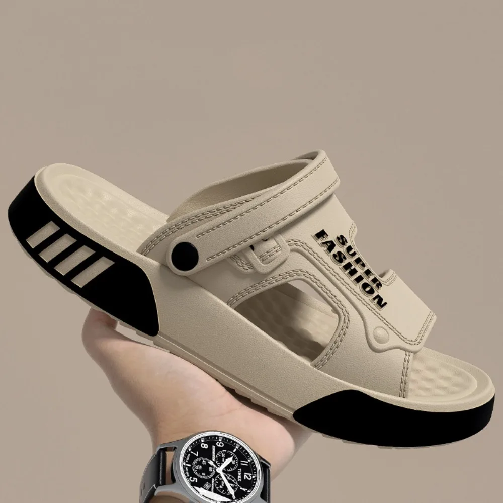 

High Quality EVA Men Slippers Lightweight Non-slip Soft-Soled Slides Breathable Platform Sandals Summer
