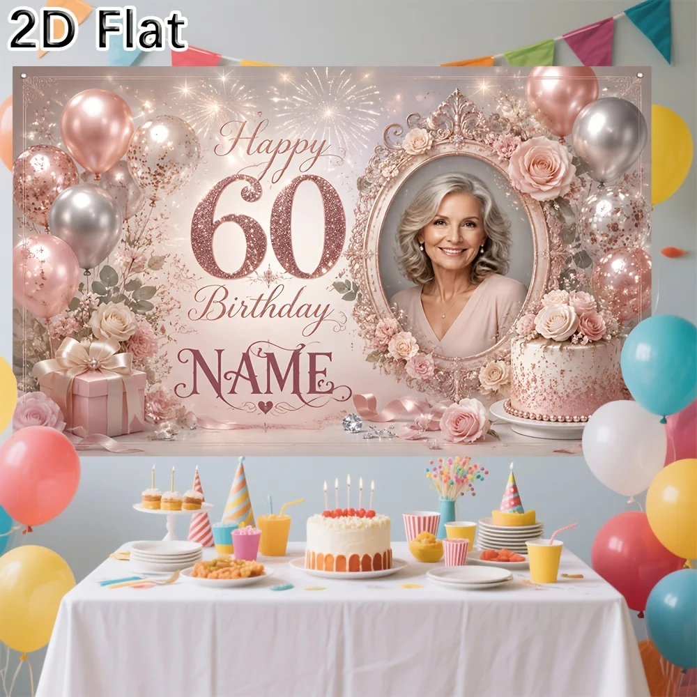 1pc  Personalized 60th Birthda - Party Banner Gold review and price