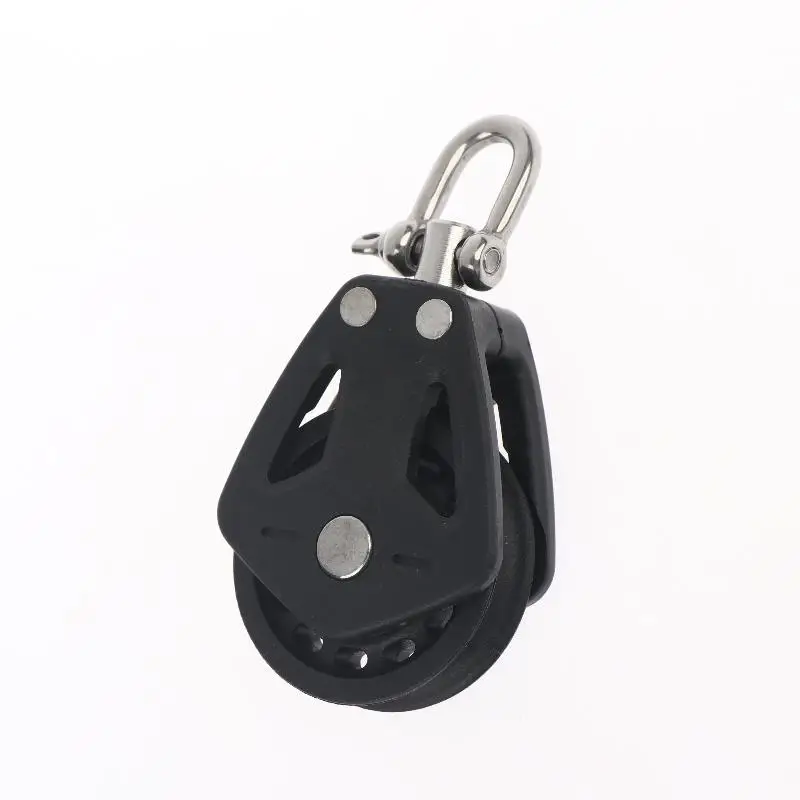 Universal Plain Bearing Sheave Block High Load Rope Runner Practical for Sailboat Sailing Outdoor Hoisting Tasks