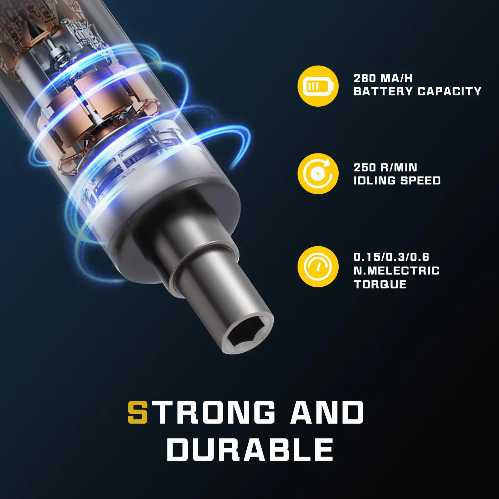 CreationSpace Mini Electric Screwdriver 3 Torque Settings Rechargeable Screwdriver Set with LED Handy Repair Tool Set