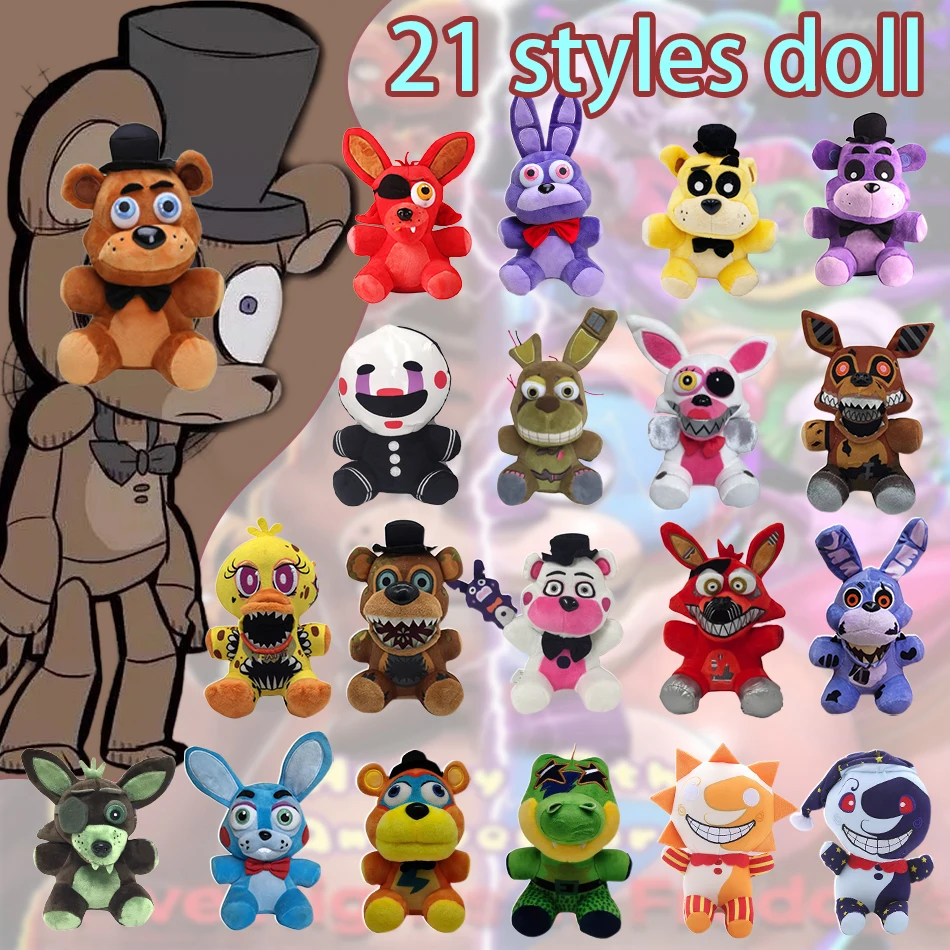 

2026 New Five Night At Freddy Fnaf Cute Plush Toy Game Doll Bonnie Bear Foxy Cartoon Stuffed Dolls Freddy Toy For Children Gifts