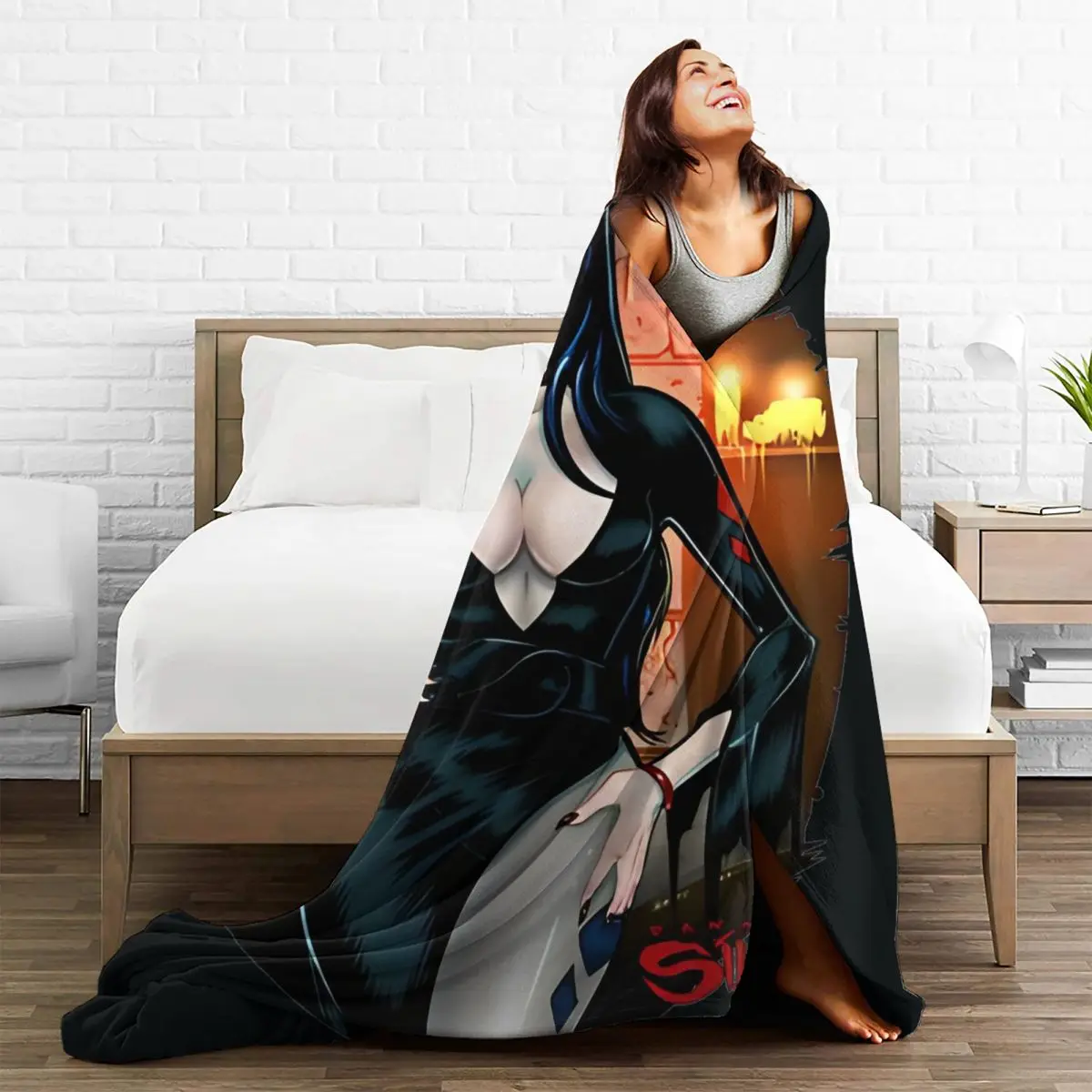 Elviras Mistress Of The Dark Flannel Blanket Quality Super Soft Film Throw Blanket Winter Travel Couch Chair Novelty Bedspread