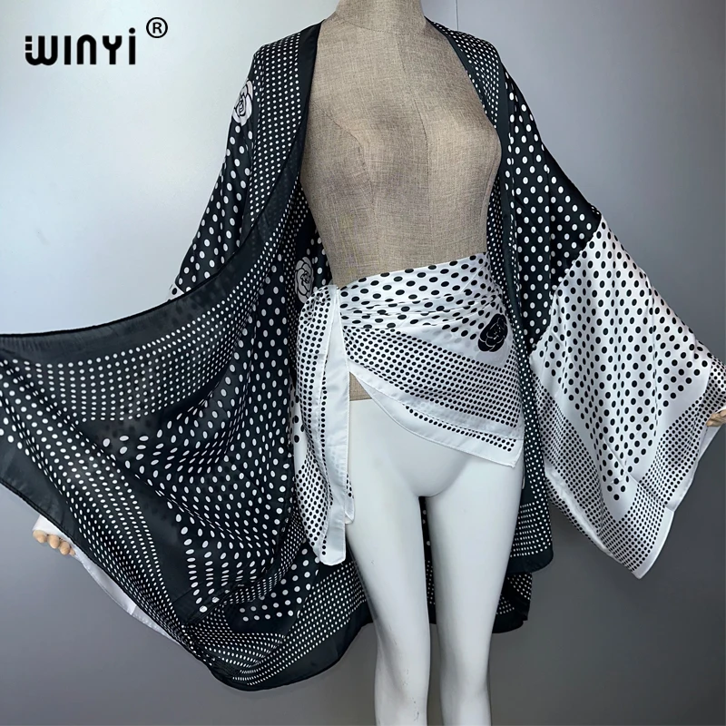 WINYI, cárdigan bohemio de verano, traje de vacaciones, abrigo sexy, traje de baño, cubierta para la playa, trajes de playa, vestido de mujer, caftán de moda con bufanda