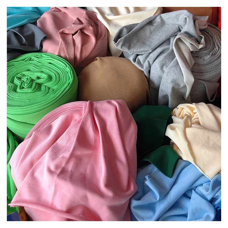 

Хлопковая эластичная утолщенная махровая ткань, весенне-осенний свитер, спортивная одежда, повседневное трикотажное платье, платье, шорты, ткань «сделай сам», по метрам