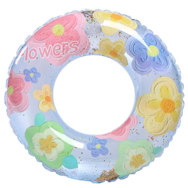 Children's Swimming Ring Kid's Floating Summer Swimming Ring With Sequin Highly Waterproof Water Fun Toy For Home Pools Outdoor