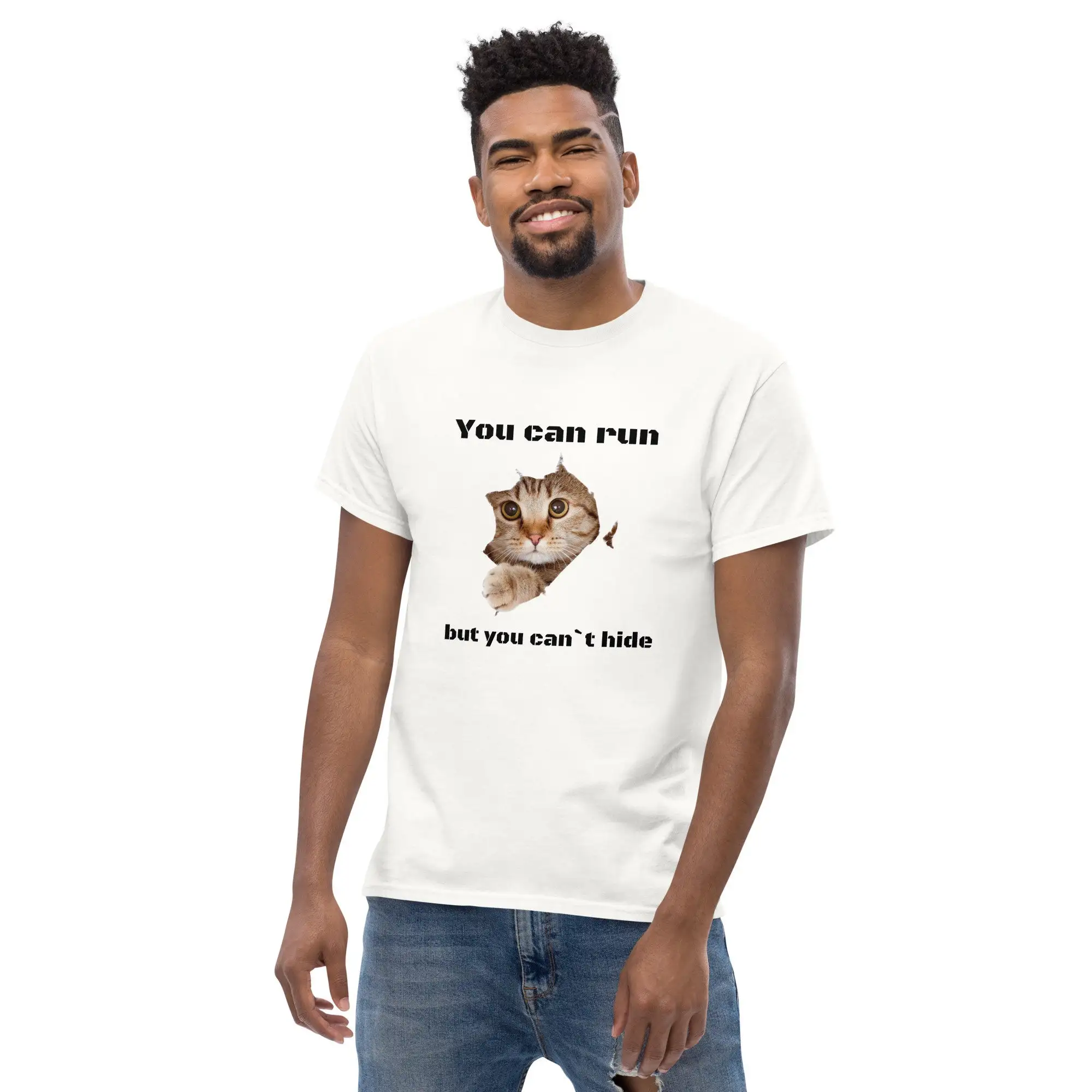 Gato-como camiseta, gato-como, você pode correr