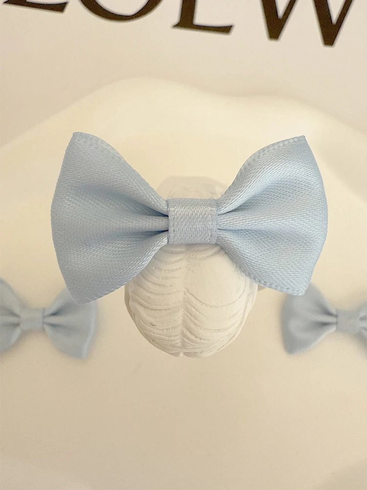 

2.5*4cm Mini Fabric Ribbon Bow Satin Ribbon Bows Handwork DIY Party Bows Ties Decoration Wedding Birthday
