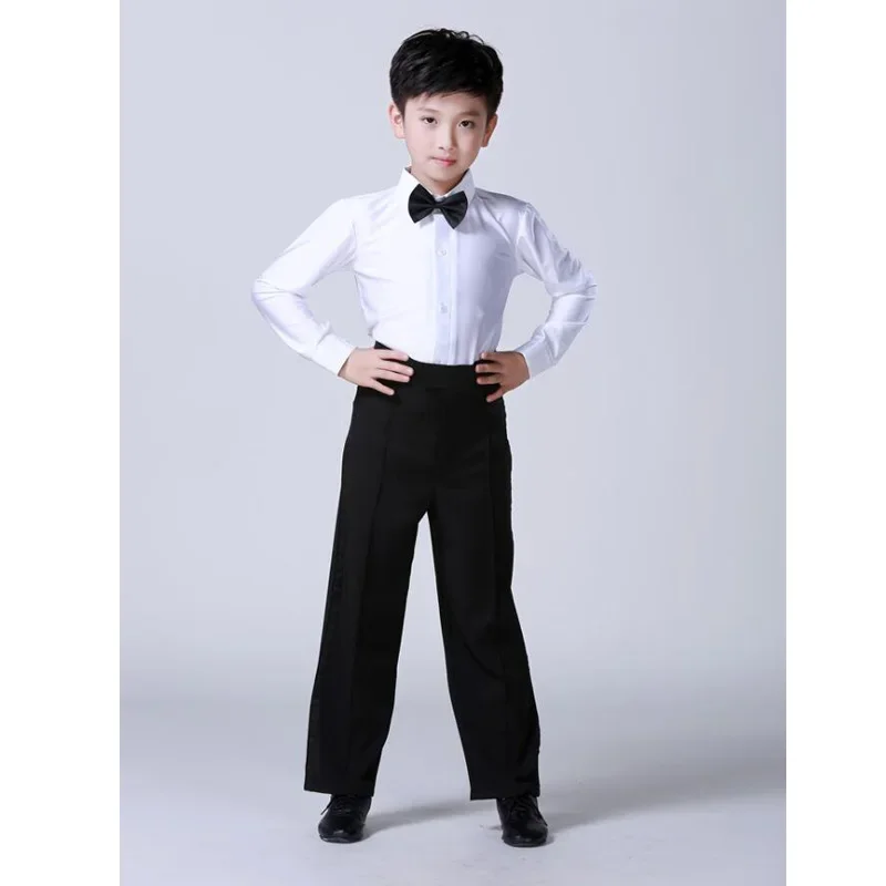 New Boys Blue Green Latin Salsa Dancing Costumes Kids Ballroom Performance Party Dance wear tops+Pants vestido de baile latino