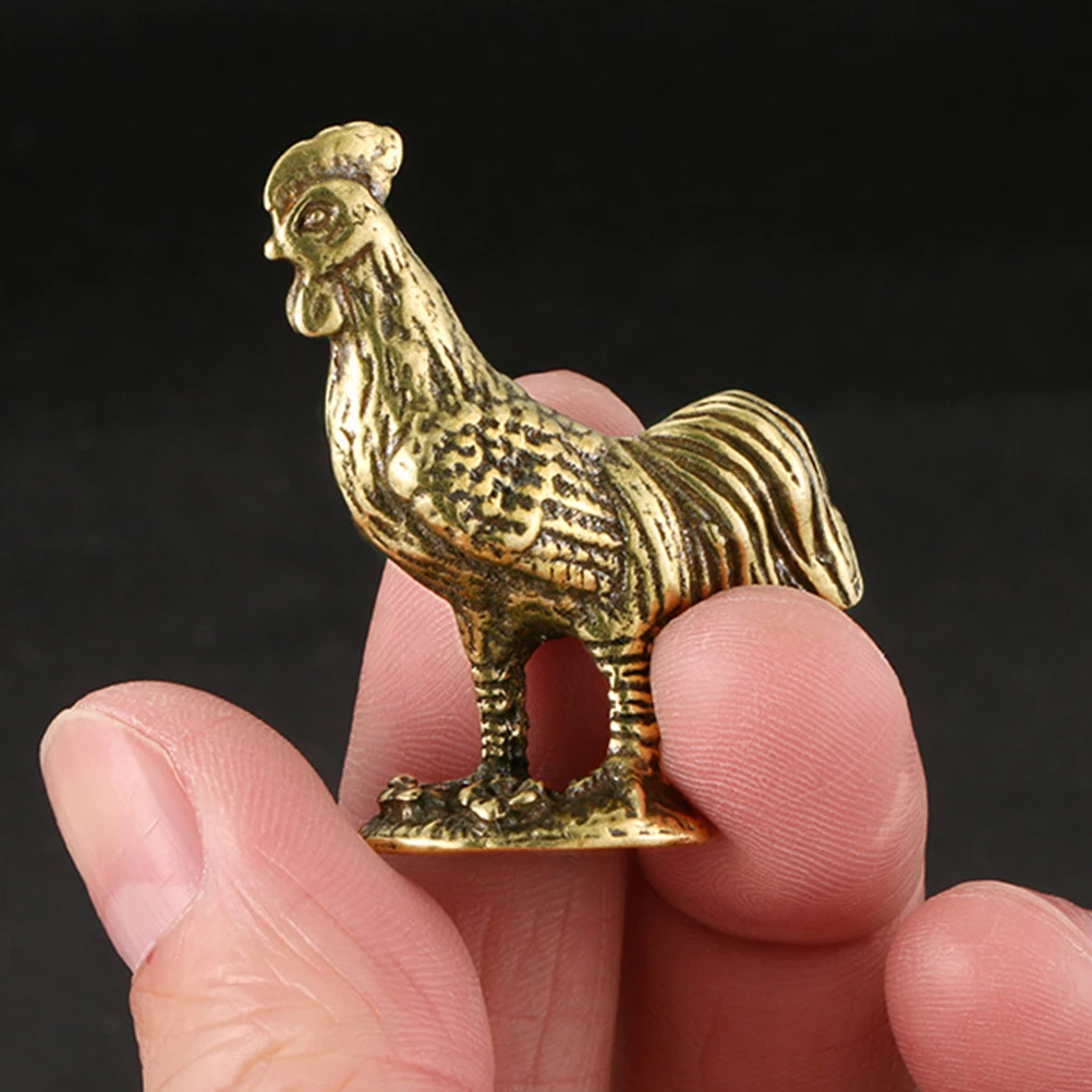 

Decorations Rooster Ornament Office Outdoor Ornaments Chicken Sculpture Brass Home