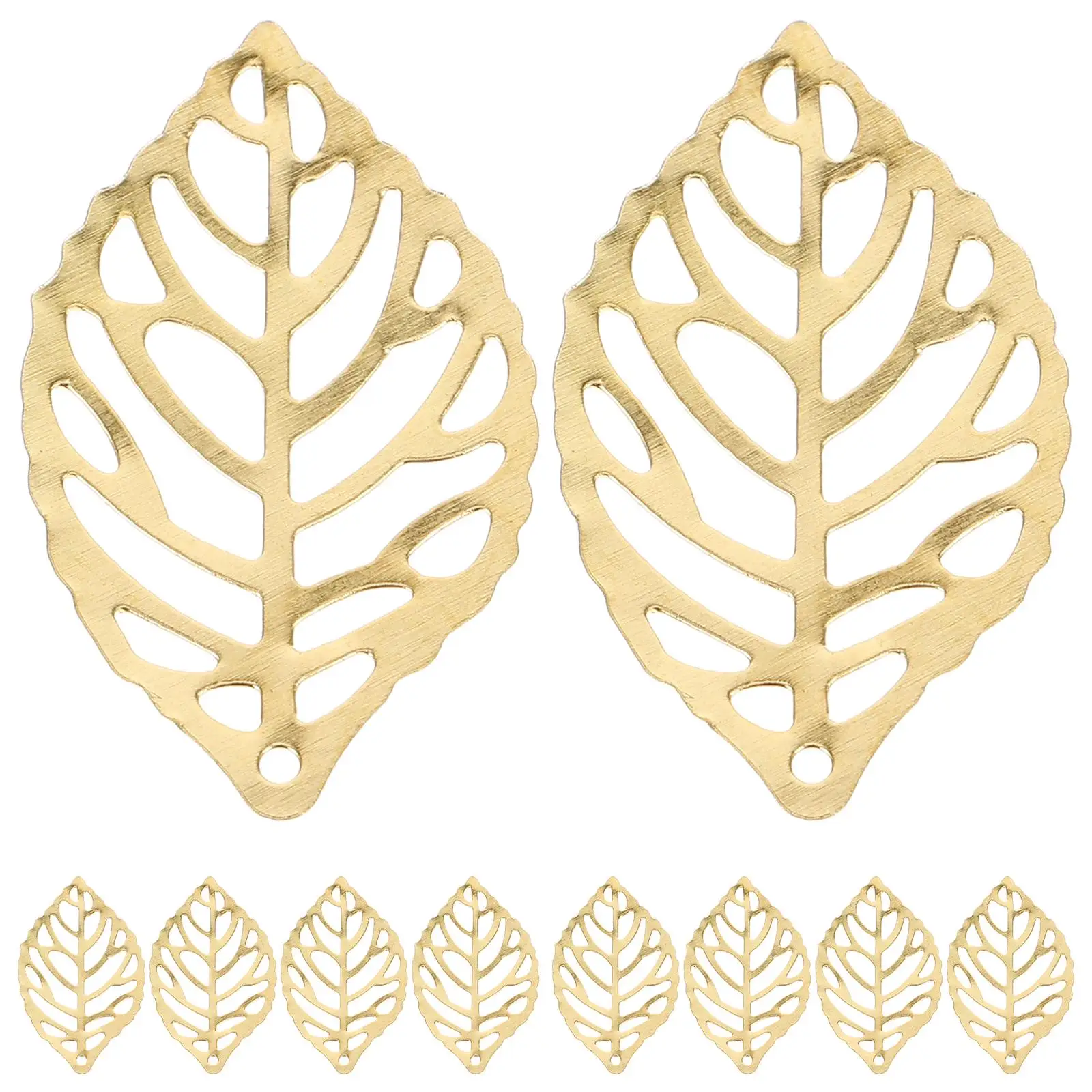 

100 Pcs Alloy Tree Leaf Hollow Pierced Tree Leaf Decor 35x20mm DIY Jewelry Necklace Bracelet Decor Handmade Supplies