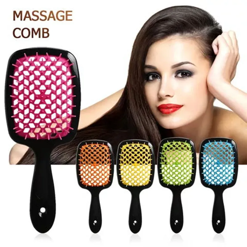 Air Cushion Comb Hollow Hairbrush Untangle Unknot Undo Hair Smooth Gloss Long Hair Dry and Wet Ventilation Women Hair Care