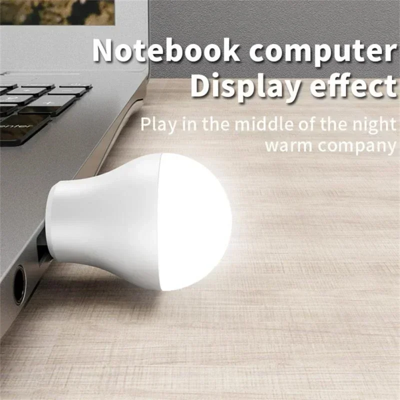 1/2/5/10PCS  Mini LED Night Light 1W USB Plug Lamp Computer  Lighting LED Reading Book Lamp DC 5V Round Light Night Light