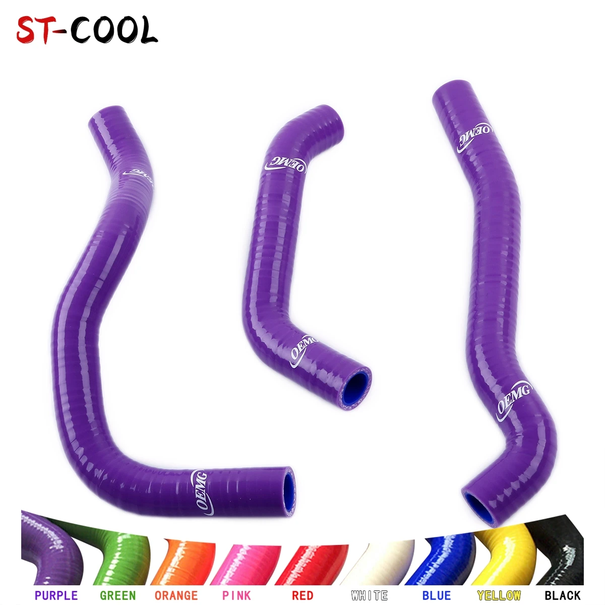 FOR 1987-2007 KAWASAKI KLR650 2003 KLR 650 2006 2005 2004 2002 2001 2000 Coolant Radiator Silicone Hoses Kit 3Pcs 10 Colors