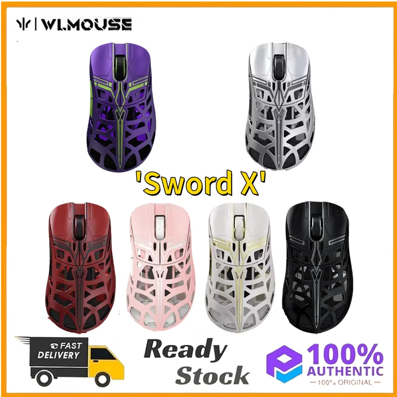 

【Ready Stock】WLMOUSE Sword X Ergonomic Mouse 8K Wireless PAW3950HS Sensor Lightweight 47g