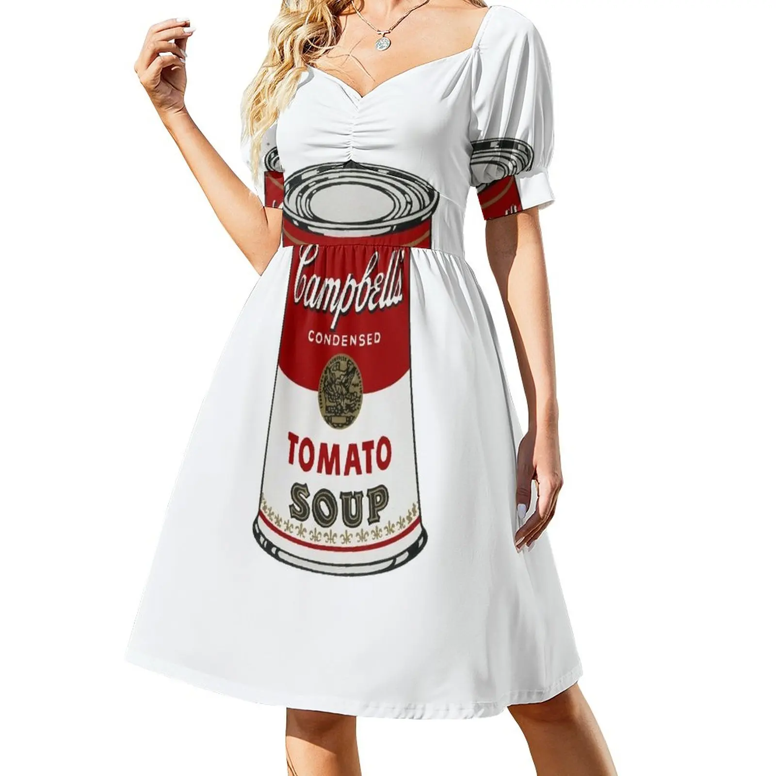 Andy Warhol - Campbell’s Soup Tomato Soup Sleeveless Dress Female clothing luxury dresses