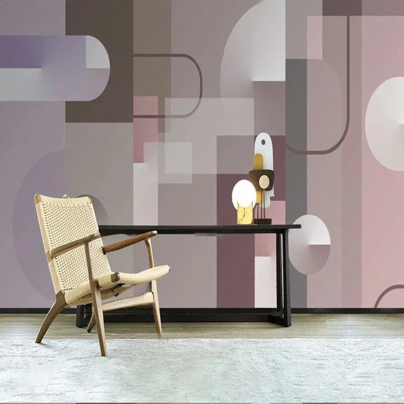 

Custom Abstract Geometric Pattern Mural Wallpaper Art TV Sofa Background Home Decor Living Room Wall Covering Design