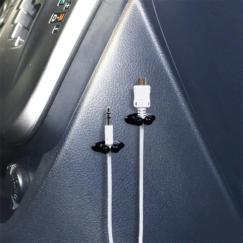 8-teiliges Set für die Auto-Armaturenbretter: Telefonladekabel-Organizer, Kopfhörer-Kabelhalter, Klemmenhalter, Auto-Innenzubehör – Detail 4