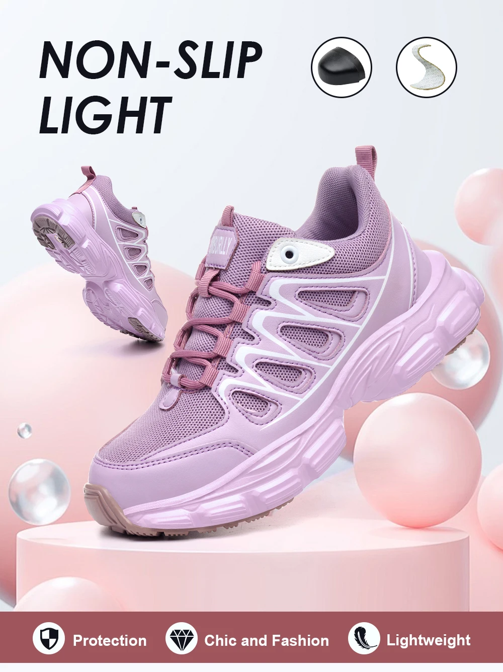 Chaussures femme à lacets, détail