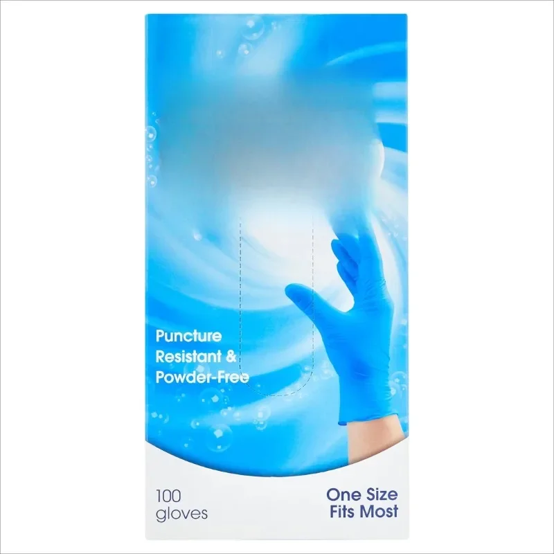 

Tool.NEW Nitrile Disposable Gloves, One Size, 100 Ct