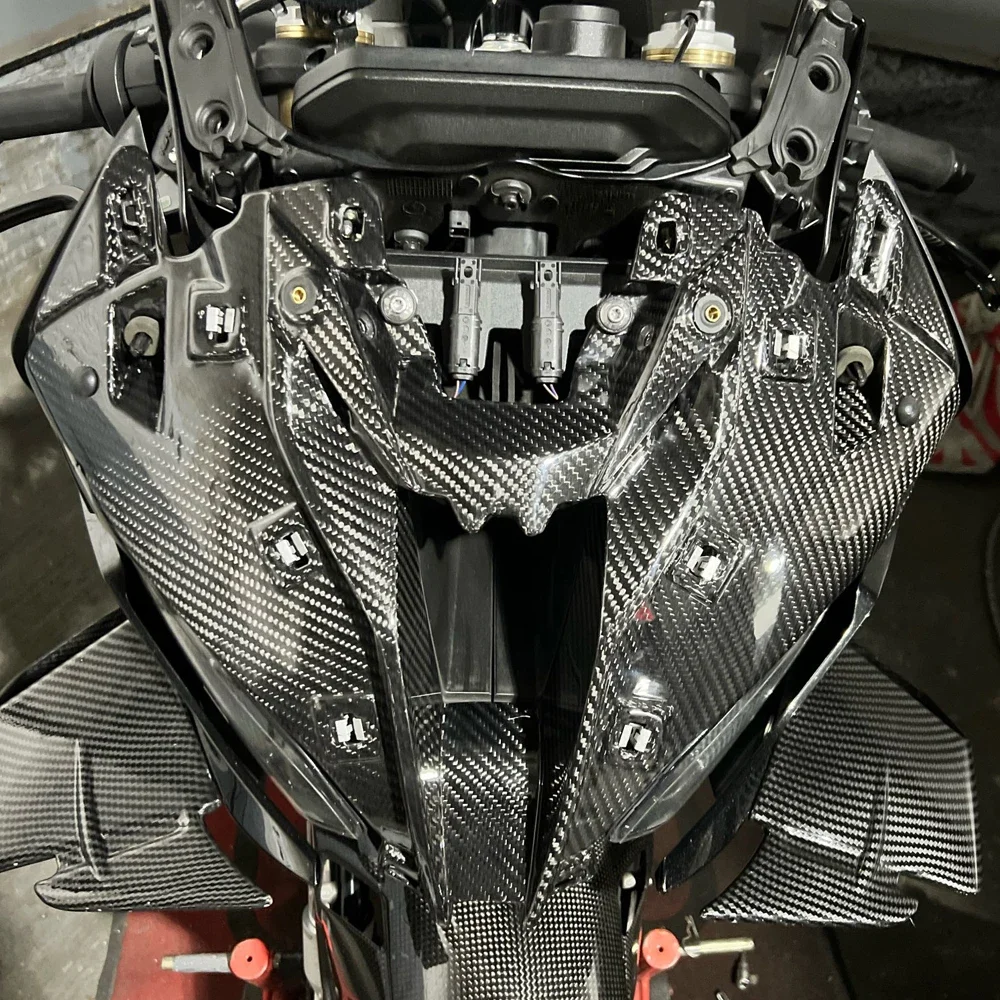 Motorcycle Parts Front Head Nose Fairing Cowl For BMW S1000RR 19 2020 2021 2022 M1000RR Airbox Air Duct Hoods Cover Carbon Fiber