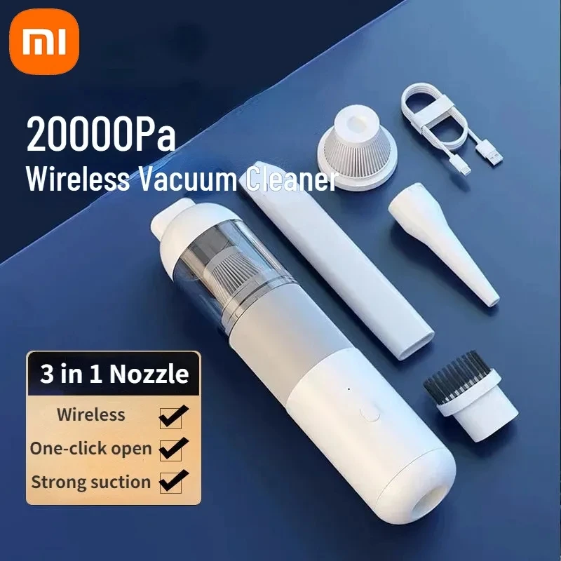 XIAOMI Aspirapolvere portatile per auto 20000Pa Raccoglitore di polvere wireless Aspirapolvere portatile ricaricabile per auto a doppio scopo